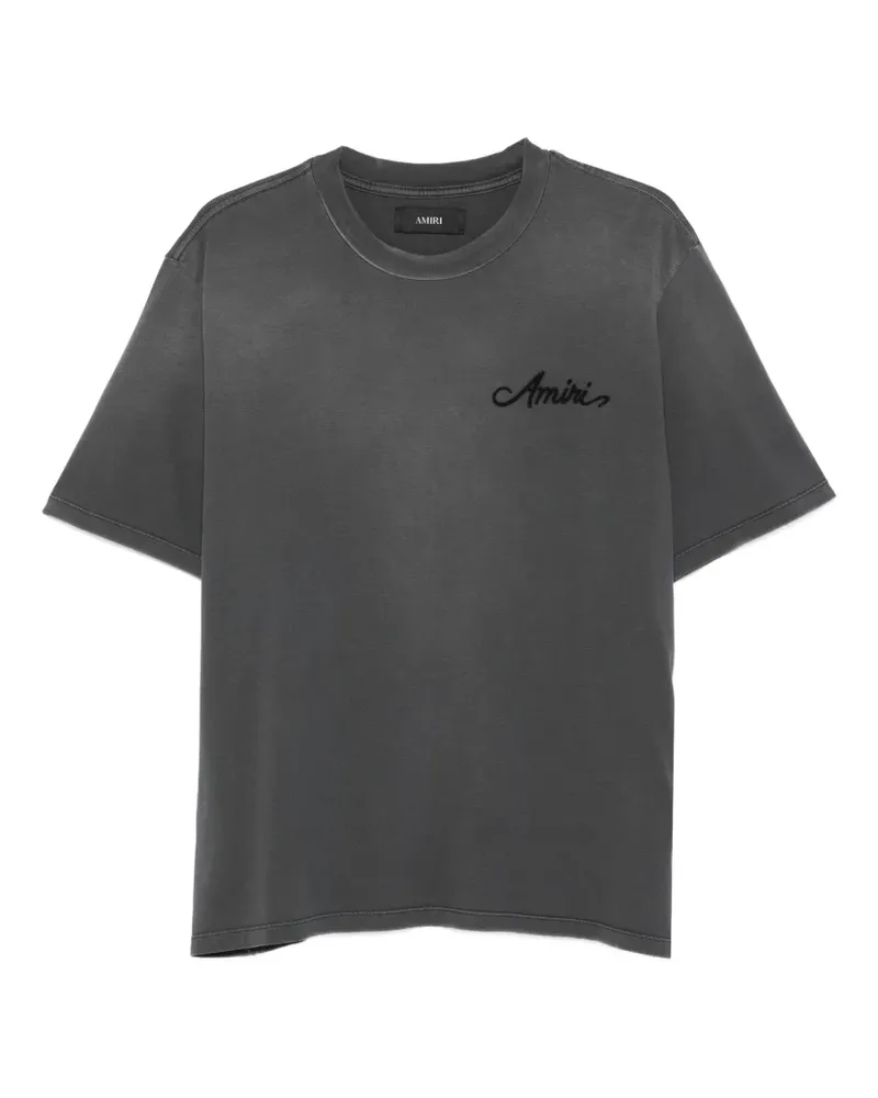 Amiri Besticktes T-Shirt - Grau Grau