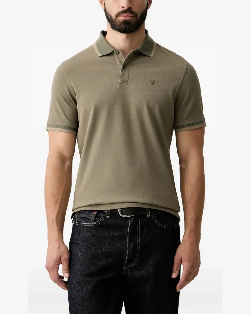 Barbour Barnard logo-embroidered short-sleeved polo shirt - Grün Grün