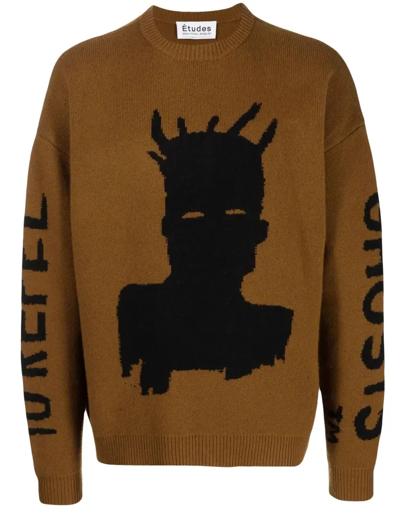 Études Studio Pullover mit grafischem Print - Braun Braun