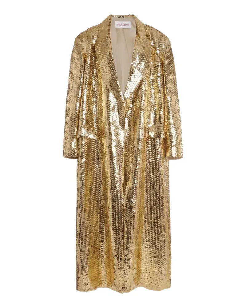 Valentino Garavani Oversized-Mantel mit Pailletten - Gold Gold