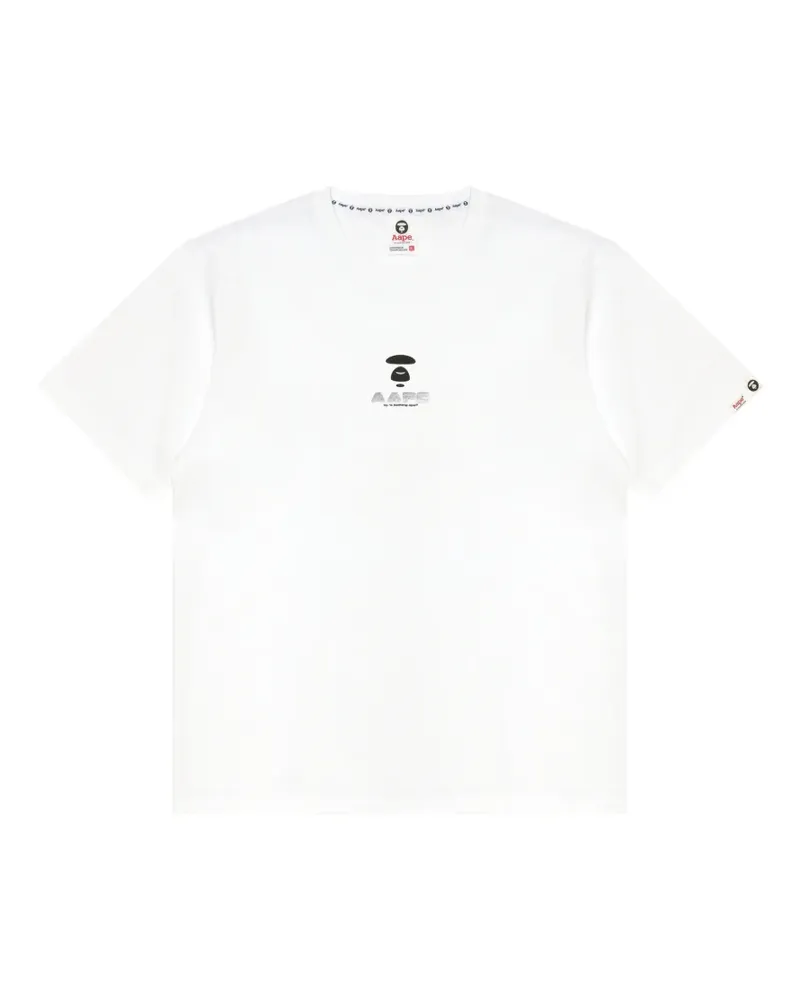 BAPE T-Shirt mit Logo-Print - Weiß Weiß