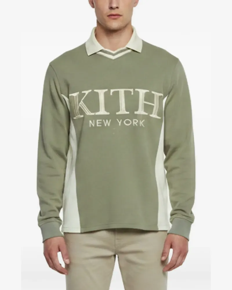 KITH Sweatshirt mit Logo-Stickerei - Grün Grün