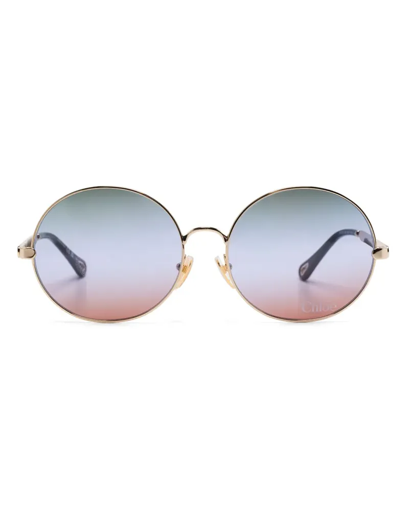 Chloé Sonnenbrille mit rundem Gestell - Gold Gold