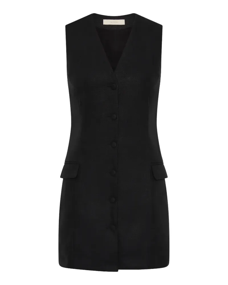 Faithfull The Brand Eloise Minikleid mit V-Ausschnitt - Schwarz Schwarz