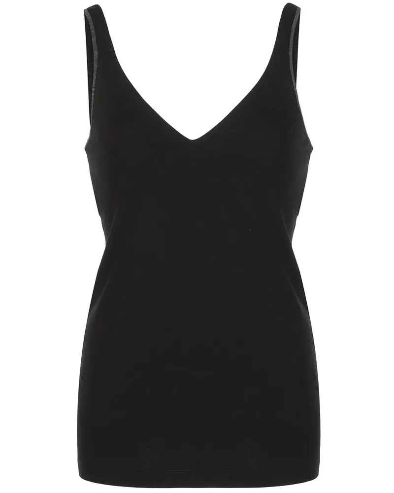 Brunello Cucinelli Schmales Tanktop - Schwarz Schwarz
