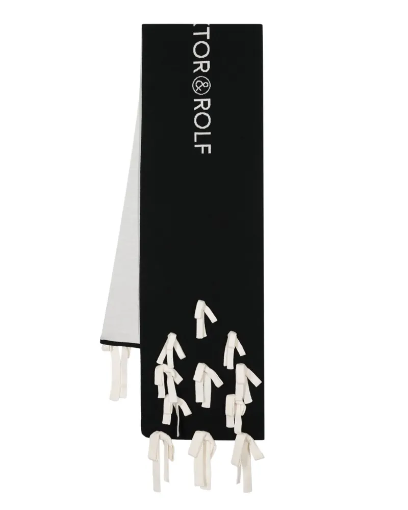 Viktor & Rolf Schal mit Jacquard-Logo - Schwarz Schwarz