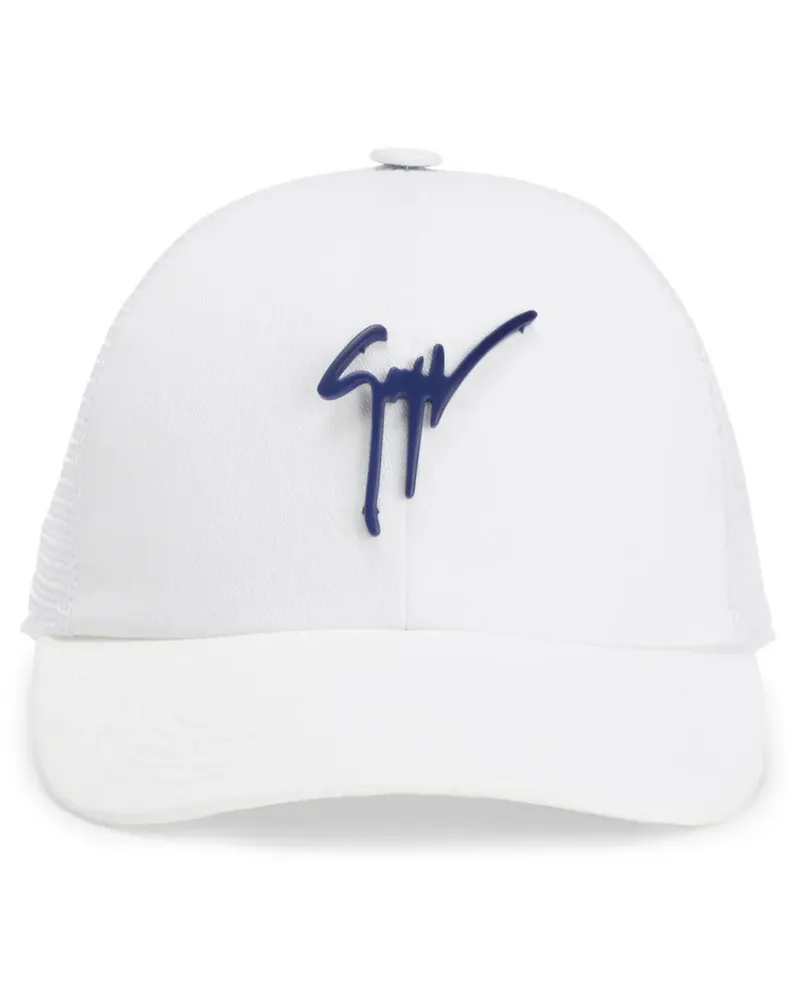 Giuseppe Zanotti Cohen Baseballkappe mit Logo-Stickerei - Weiß Weiß