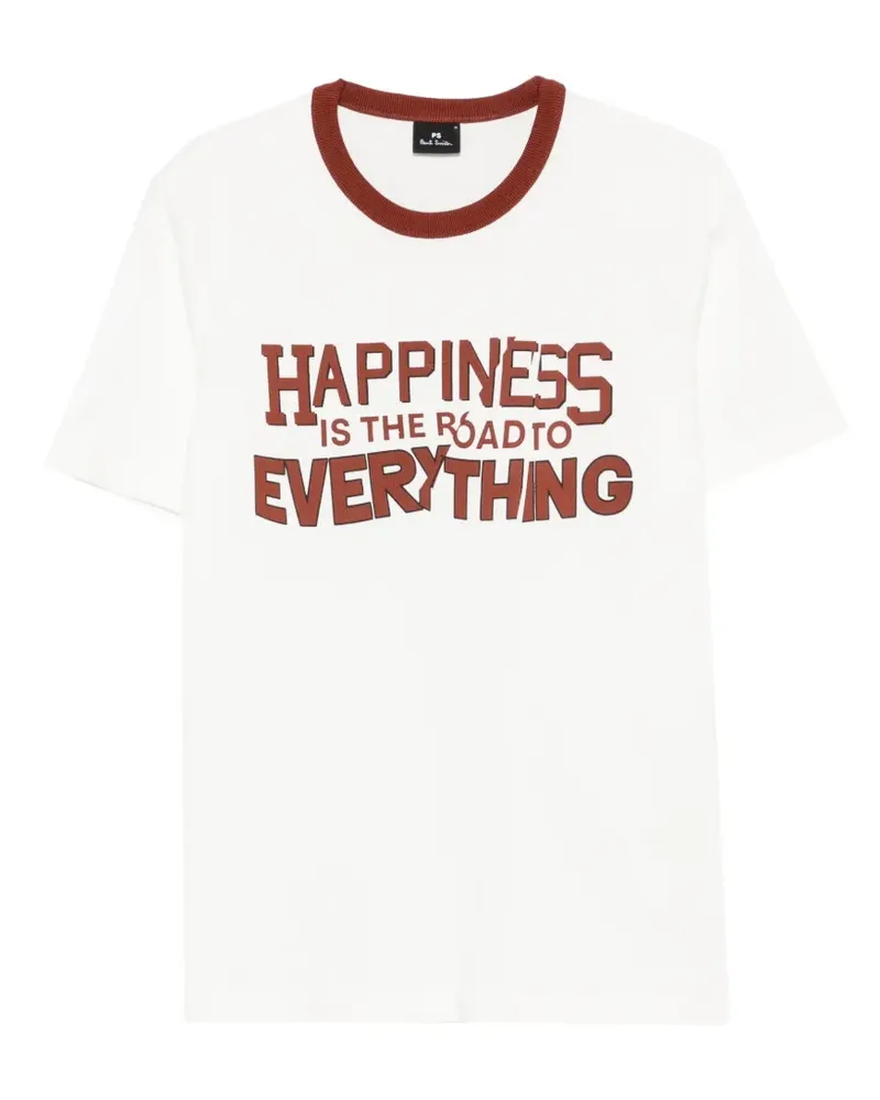 Paul Smith T-Shirt mit Slogan-Print - Weiß Weiß