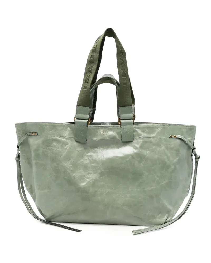 Isabel Marant Wardy Schultertasche mit Knitteroptik - Grün Grün