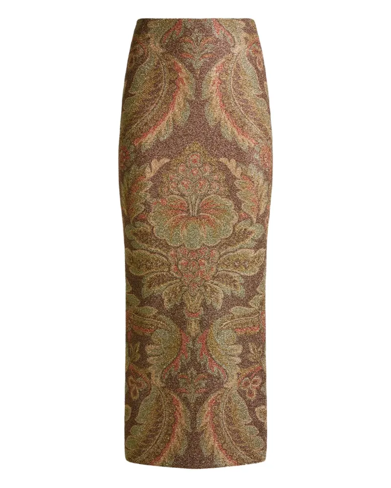 Etro Midirock mit Muster - Braun Braun