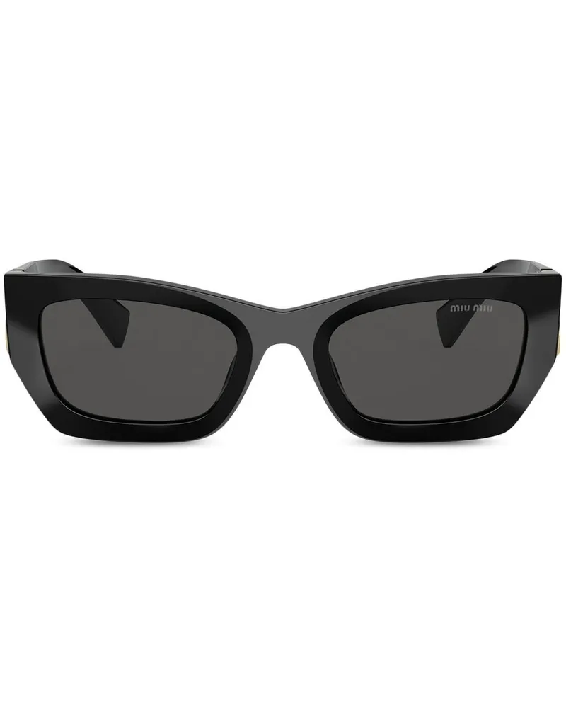 Miu Miu Sonnenbrille mit eckigem Gestell - Schwarz Schwarz