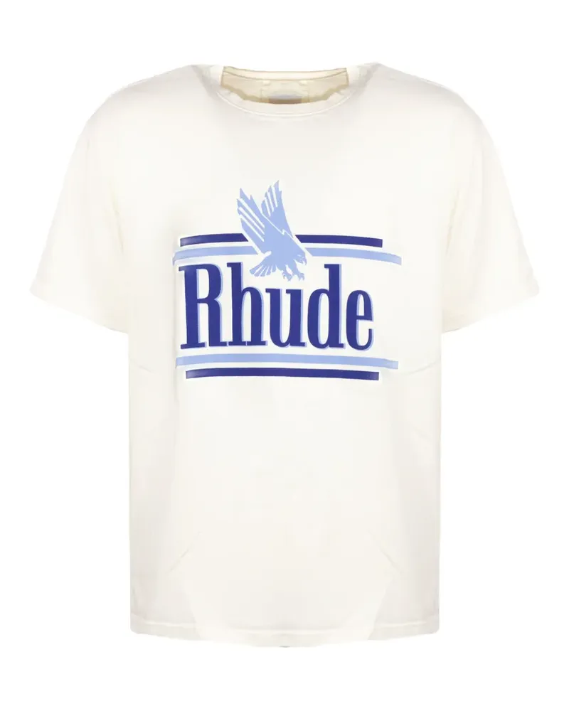 RHUDE logo-print T-shirt - Nude Nude
