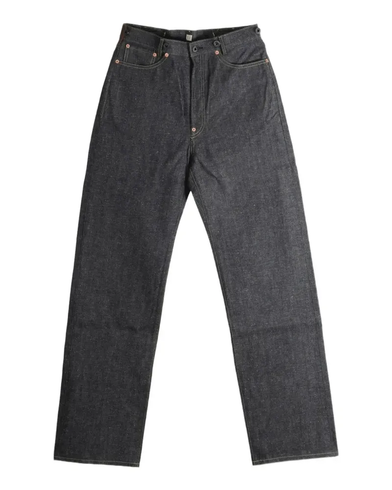 Taiga Takahashi Lot. 702 Straight-Leg-Jeans mit Kontrastnähten - Blau Blau