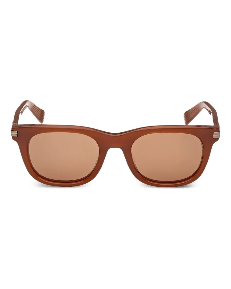 Ermenegildo Zegna square-frame sunglasses - Braun Braun