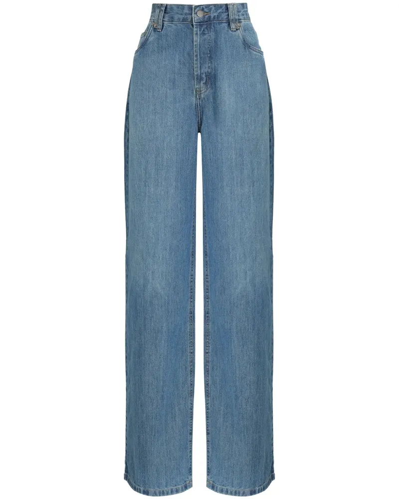 Gloria Coelho Jeans mit weitem Bein - Blau Blau