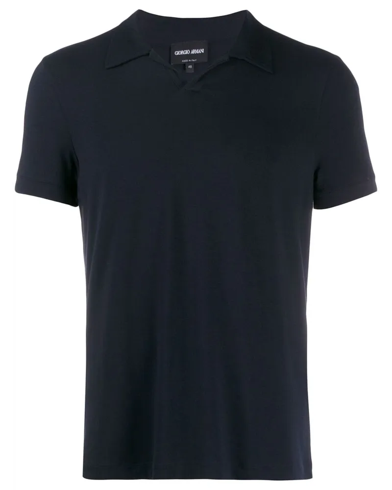 Giorgio Armani Kurzärmeliges Poloshirt - Blau Blau
