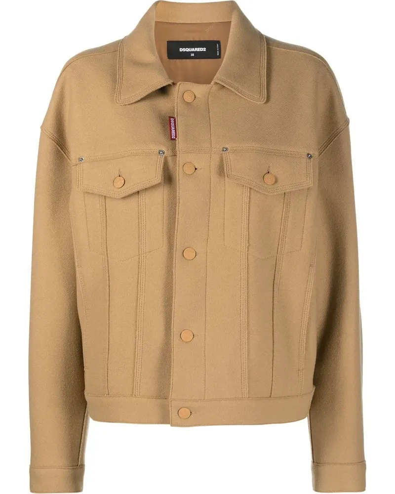 Dsquared2 Jacke mit Schurwolle - Nude Nude