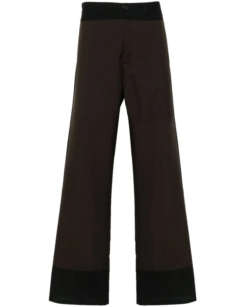 Marni Zweifarbige Hose - Schwarz Schwarz