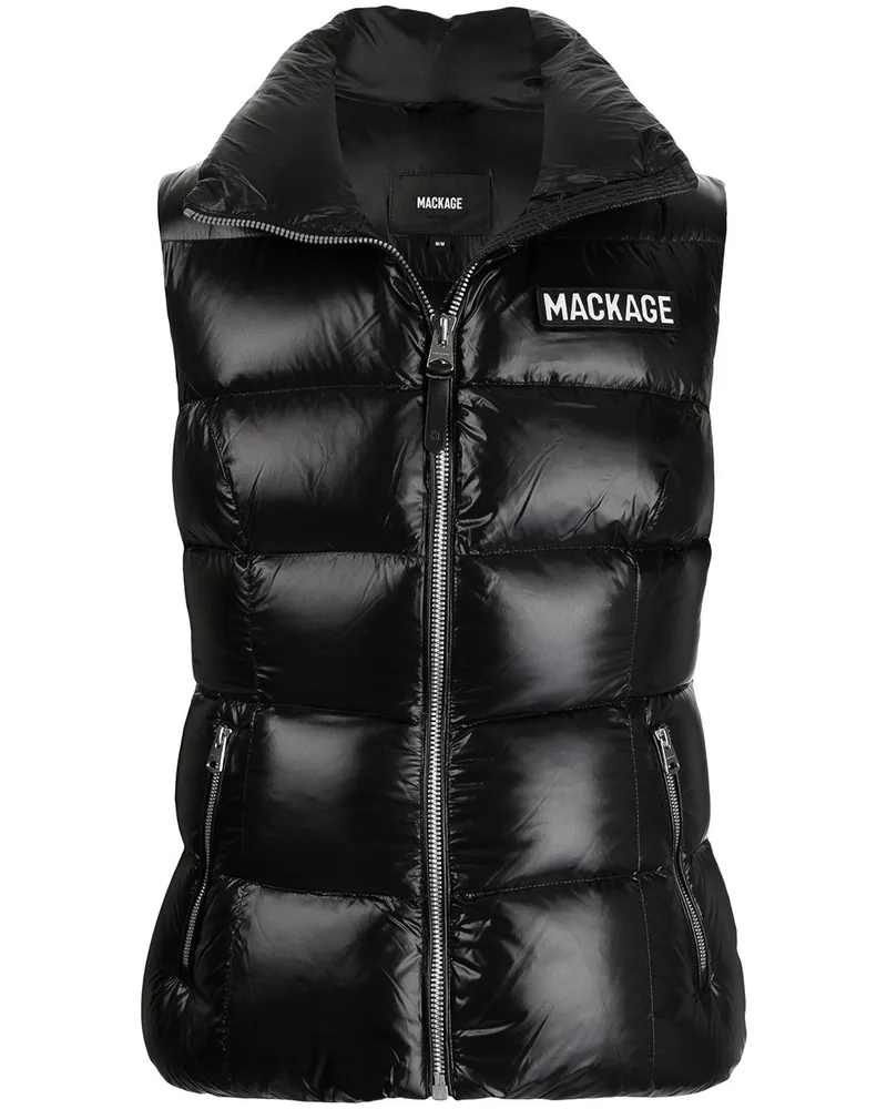 Mackage Weste mit Logo-Patch - Schwarz Schwarz