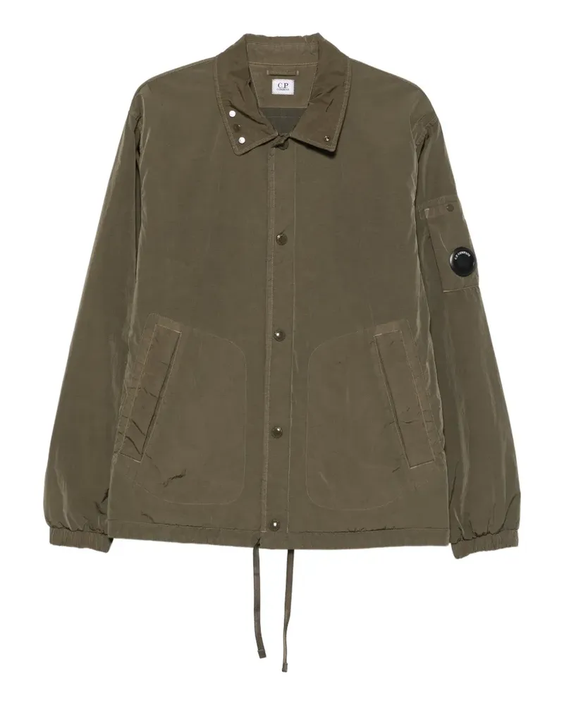 C.P. Company Hemdjacke mit Logo-Stickerei - Grün Grün