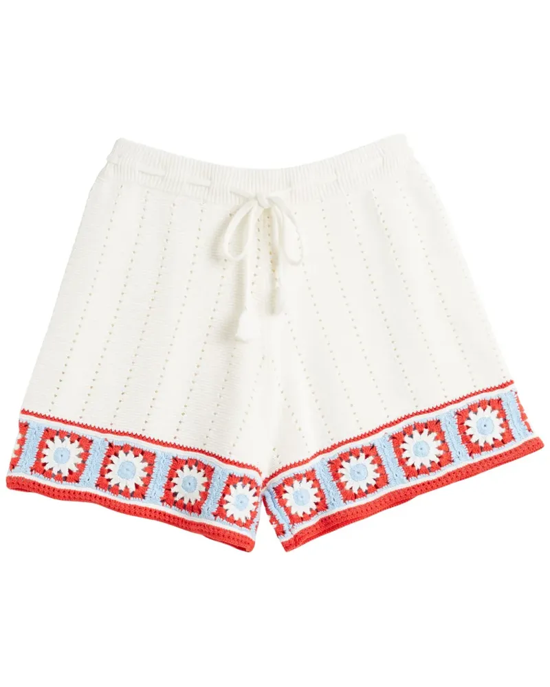 Chinti & Parker Gehäkelte Shorts - Weiß Weiß