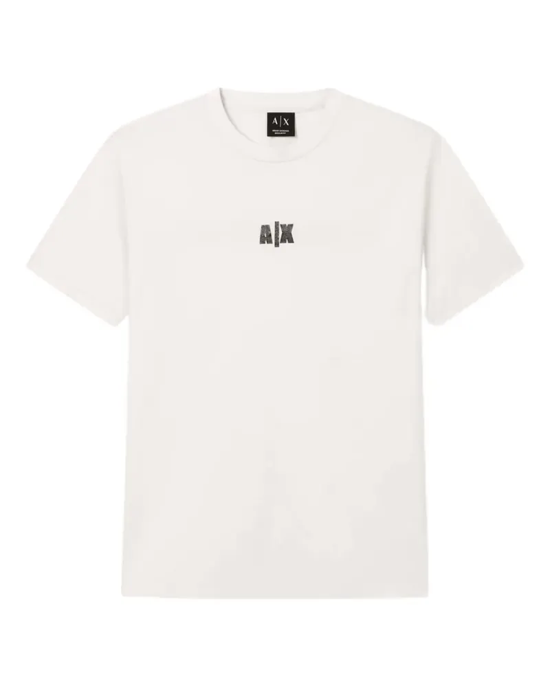 Armani Exchange logo-print crew-neck T-shirt - Weiß Weiß