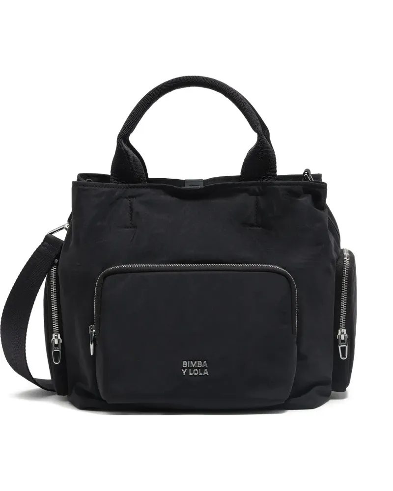 BIMBA Y LOLA Tote Bag mit Reißverschluss - Schwarz Schwarz