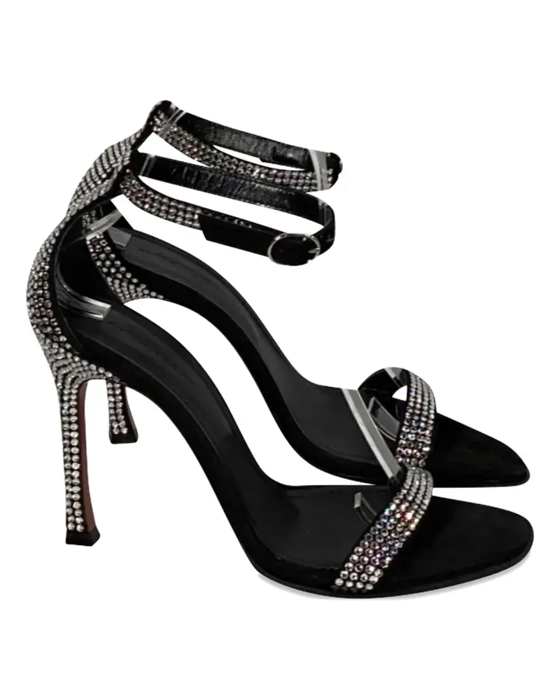 Amina Muaddi crystal-embellished sandals - Schwarz Schwarz