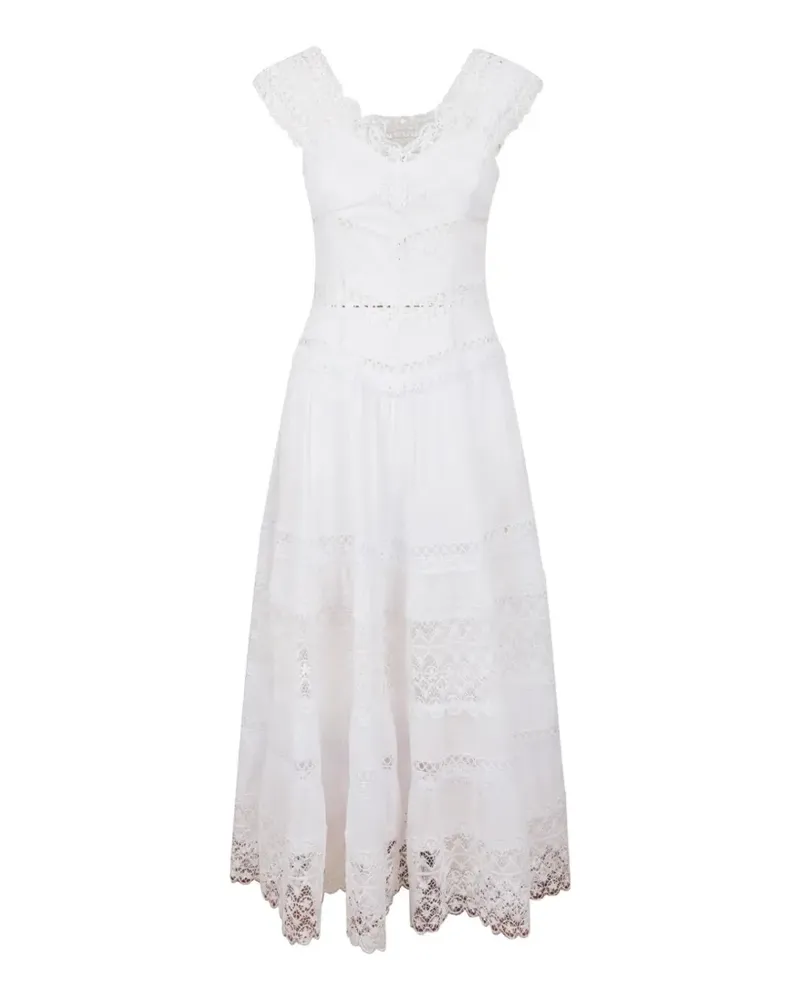Charo Ruiz maxi Amaira lace-trimmed dress - Weiß Weiß