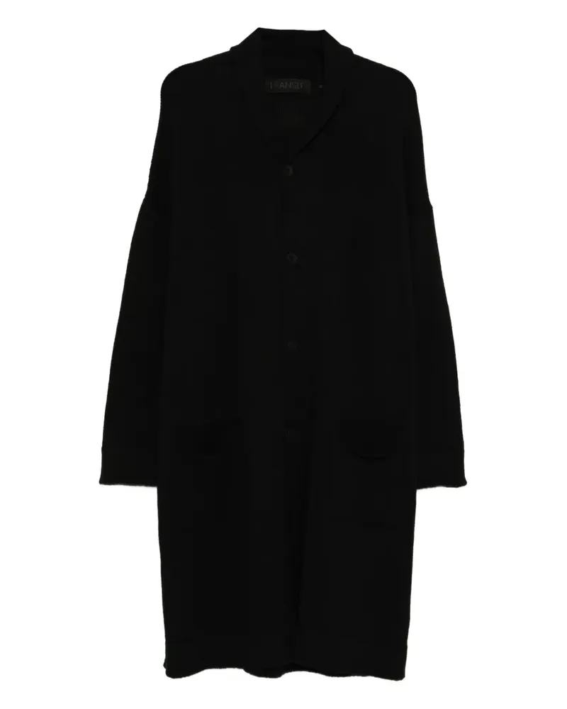 TRANSIT Gestrickter Mantel - Schwarz Schwarz