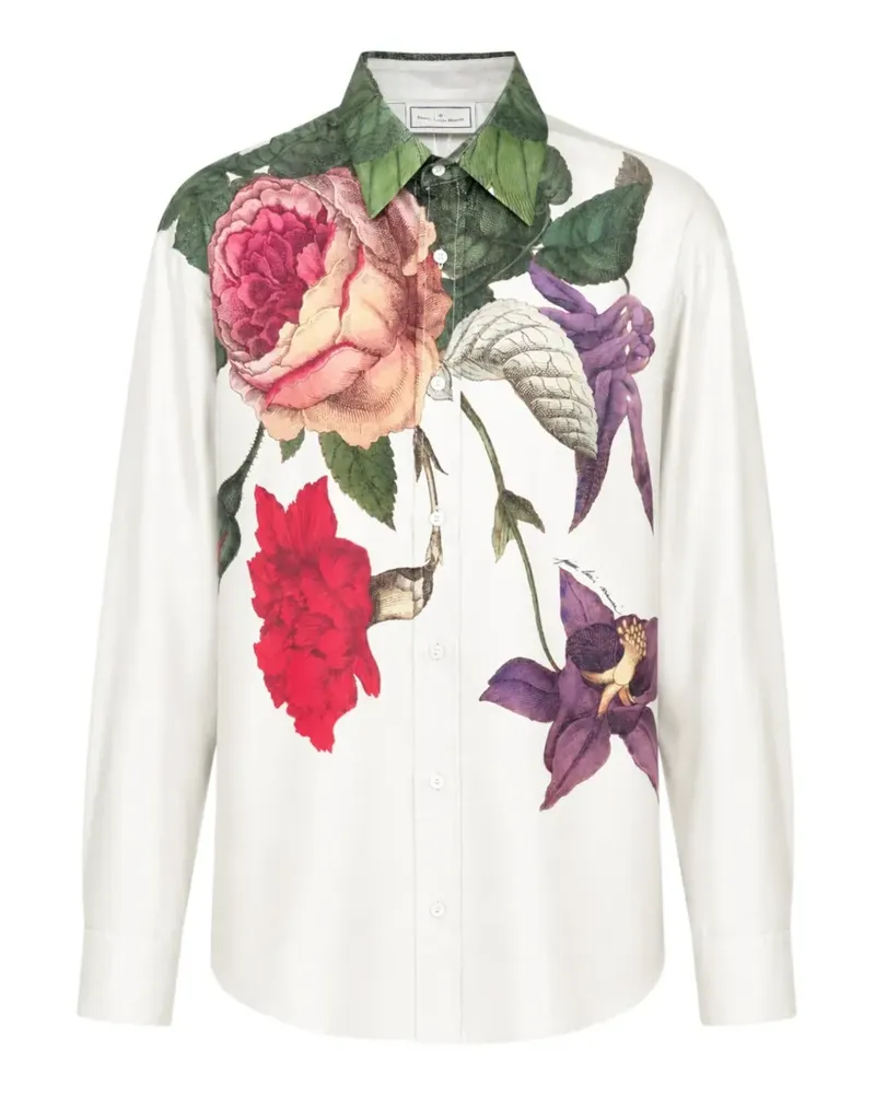 Pierre-Louis Mascia floral-print silk shirt - Nude Nude