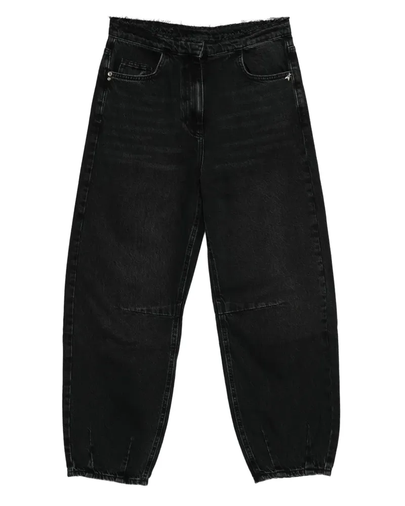 Patrizia Pepe Jeans mit ausgefranstem Bund - Schwarz Schwarz