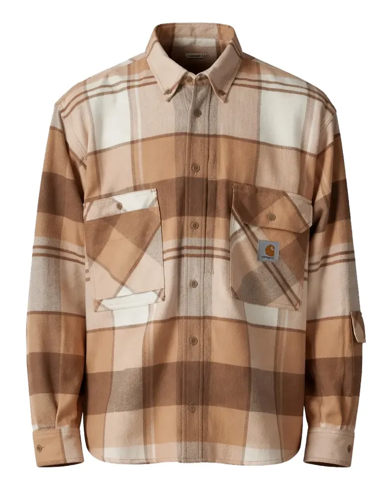 Carhartt WIP plaid pocket shirt - Braun Braun