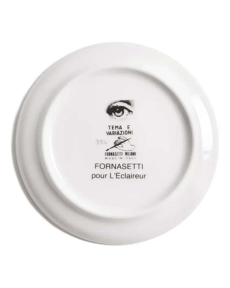 Fornasetti Porzellanteller mit Frauengesicht 10cm - Weiß Weiß