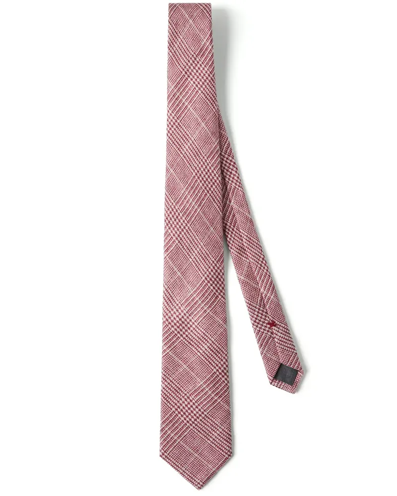 Brunello Cucinelli Krawatte mit Prince-of-Wales-Muster - Blau Blau