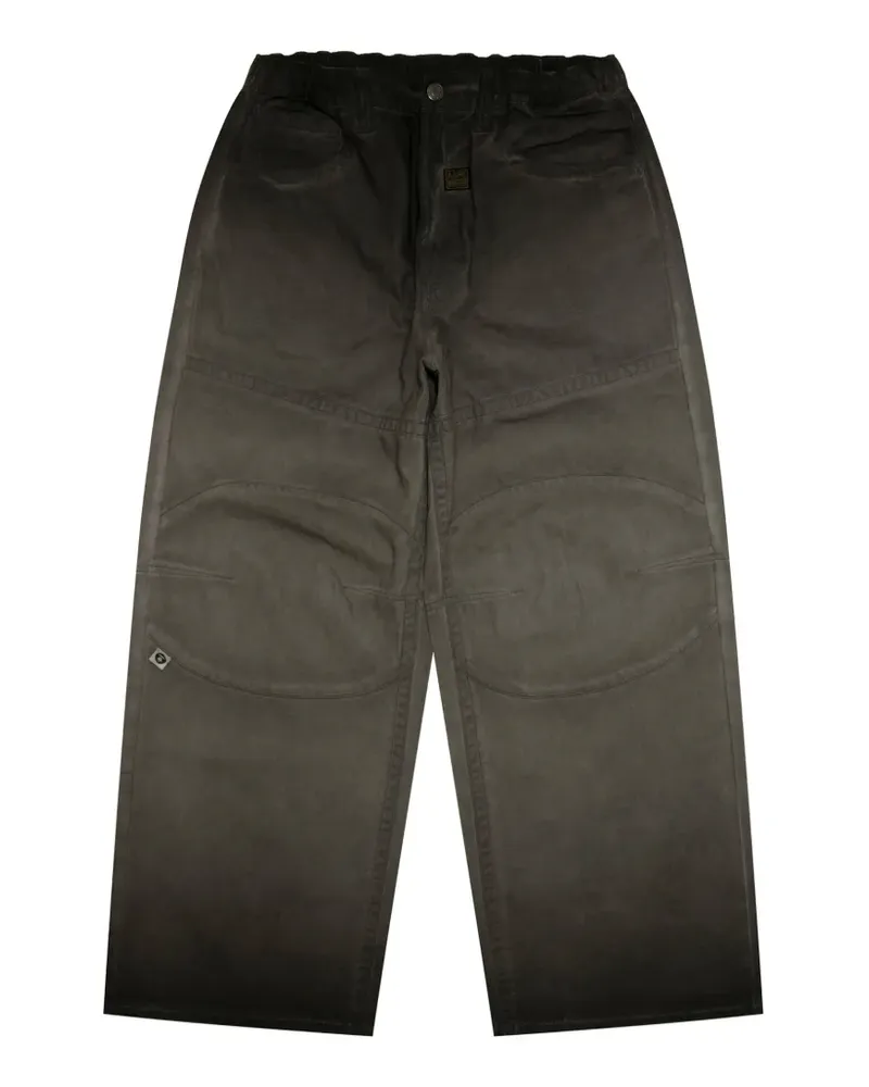 BAPE Weite Hose mit Logo-Applikation - Grau Grau