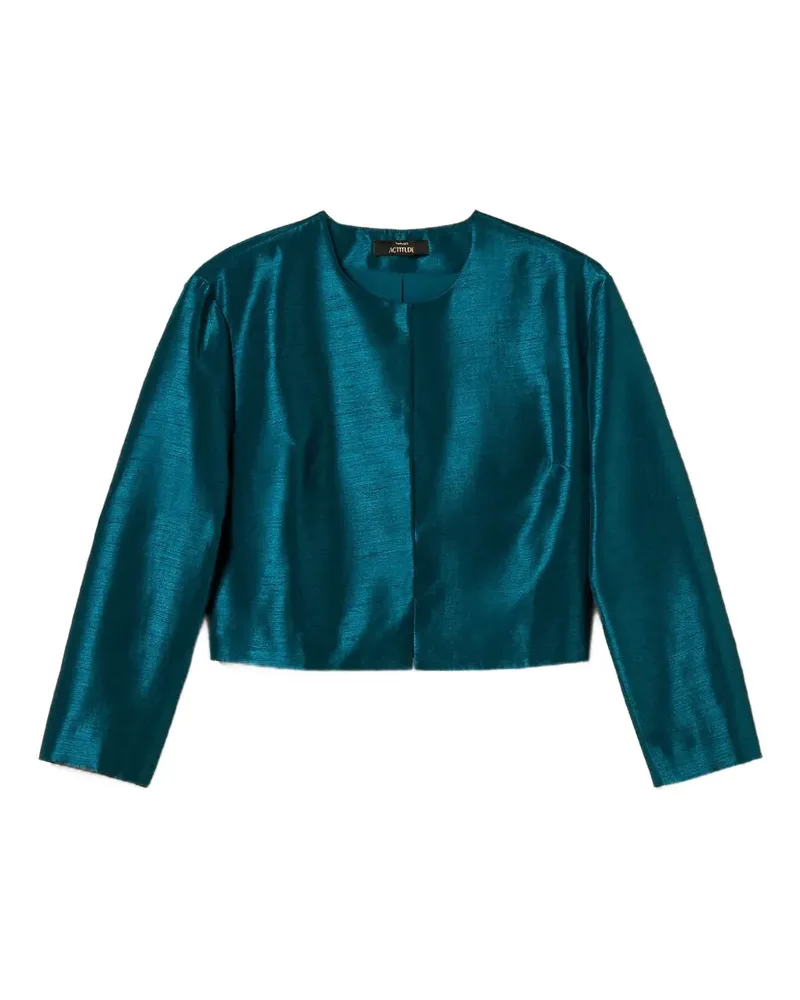 Twin-Set Cropped-Jacke mit langen Ärmeln - Blau Blau