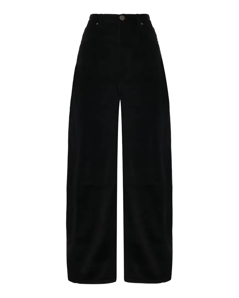 Pinko Cordhose mit weitem Bein - Schwarz Schwarz