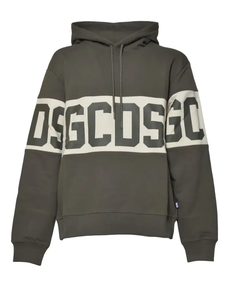 GCDS hooded band-logo hoodie - Grau Grau