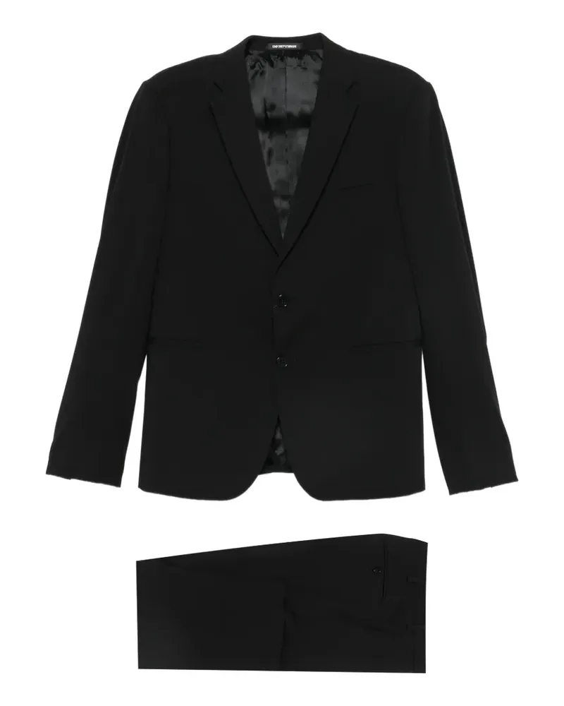 Emporio Armani Anzug mit fallendem Revers - Schwarz Schwarz