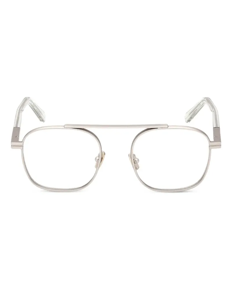 Ermenegildo Zegna square-frame glasses - Silber Silber