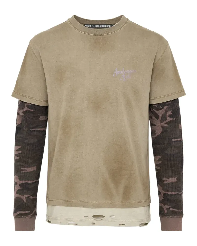 Andersson Bell T-Shirt im Distressed-Look - Braun Braun