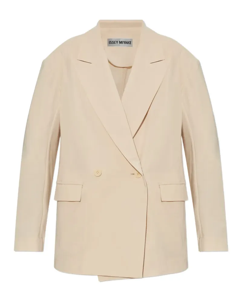 Issey Miyake Looped double-breasted blazer - Nude Nude
