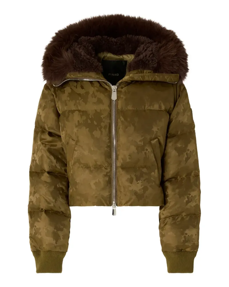 Pinko Gefütterte Jacke mit Camouflagemuster - Grün Grün