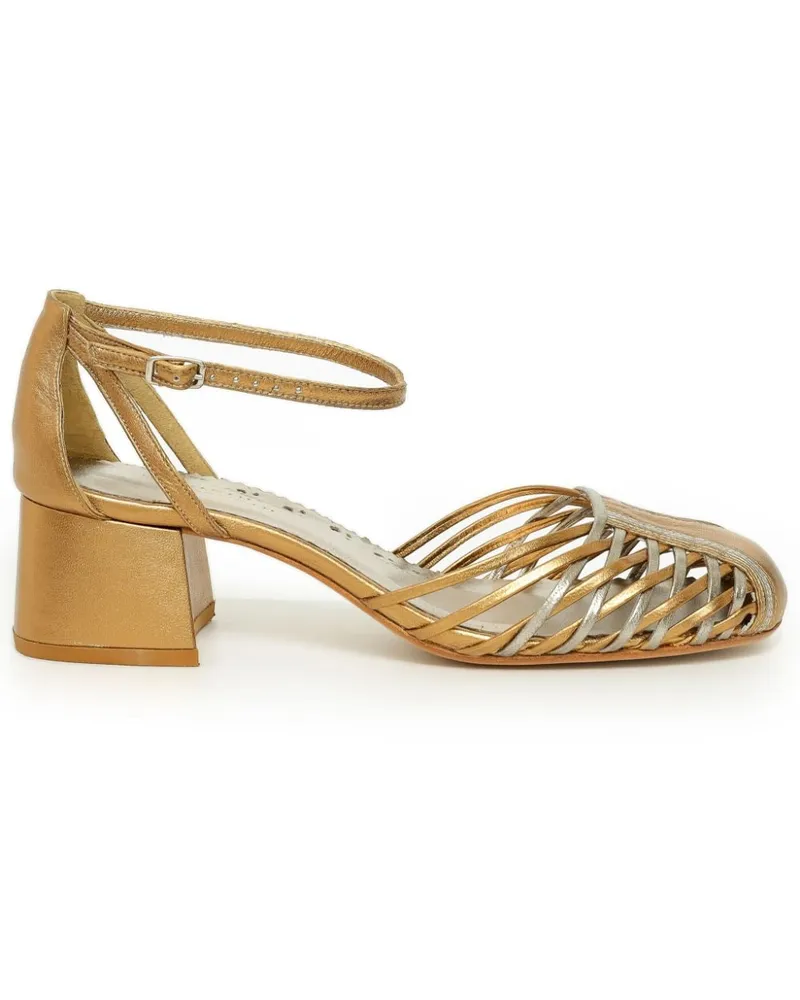 Sarah Chofakian Spiro Pumps 40mm - Gold Gold
