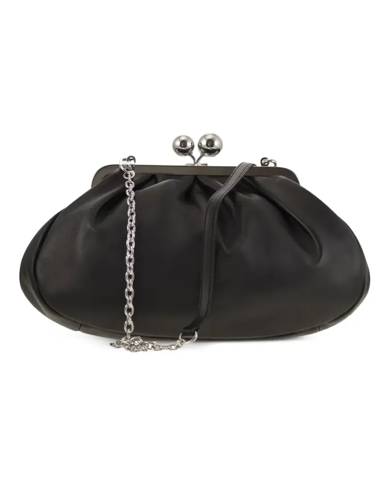 Max Mara medium Pasticcino leather clutch bag - Schwarz Schwarz