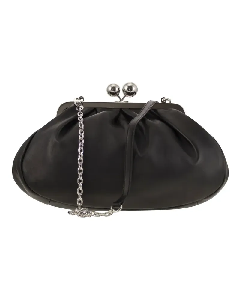 Max Mara medium Pasticcino leather clutch bag - Schwarz Schwarz