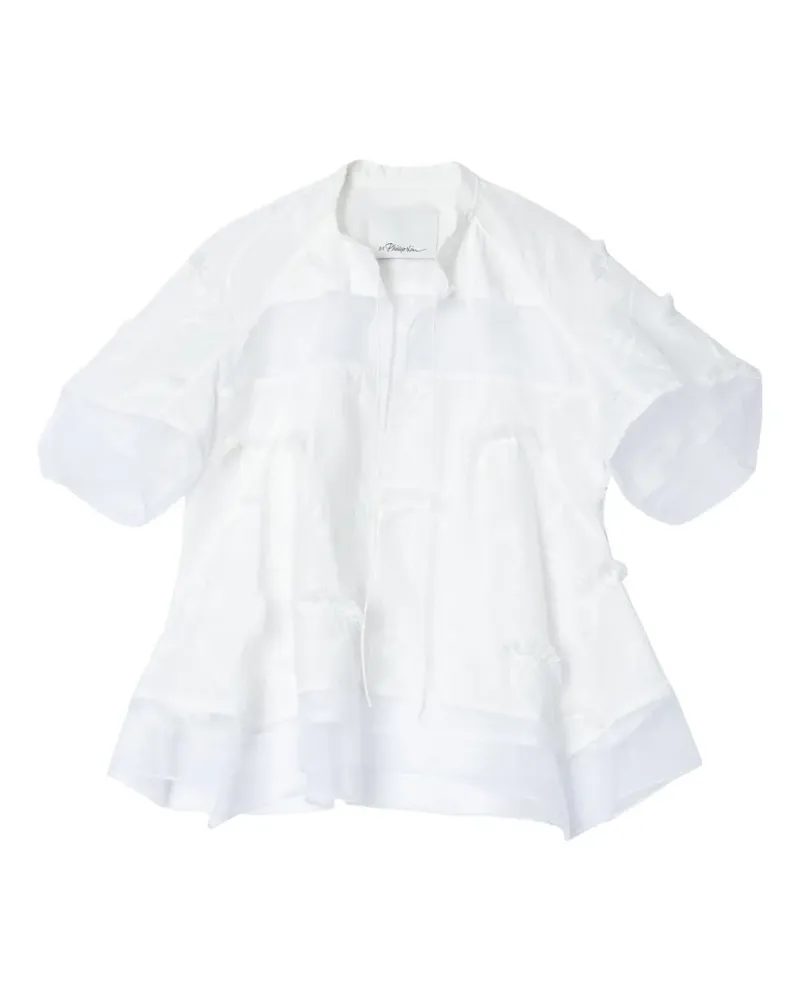 3.1 phillip lim Bluse mit Blumenstickerei - Weiß Weiß