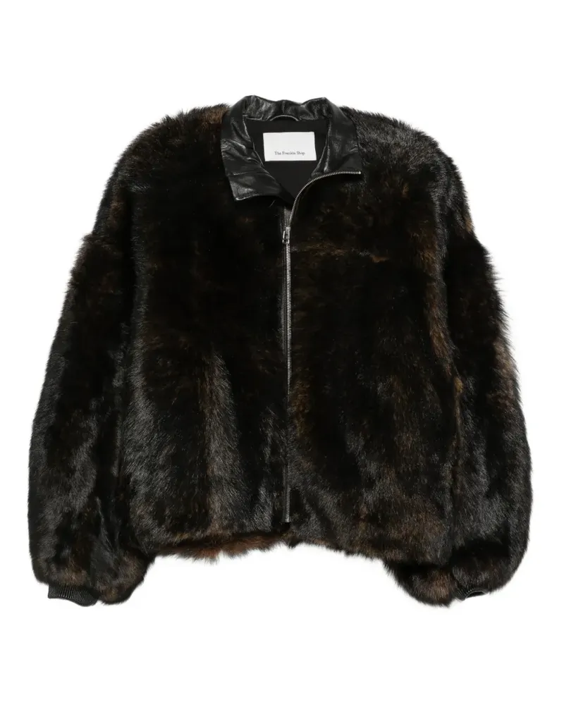 FRANKIE Shop Klassische Pelzjacke - Braun Braun