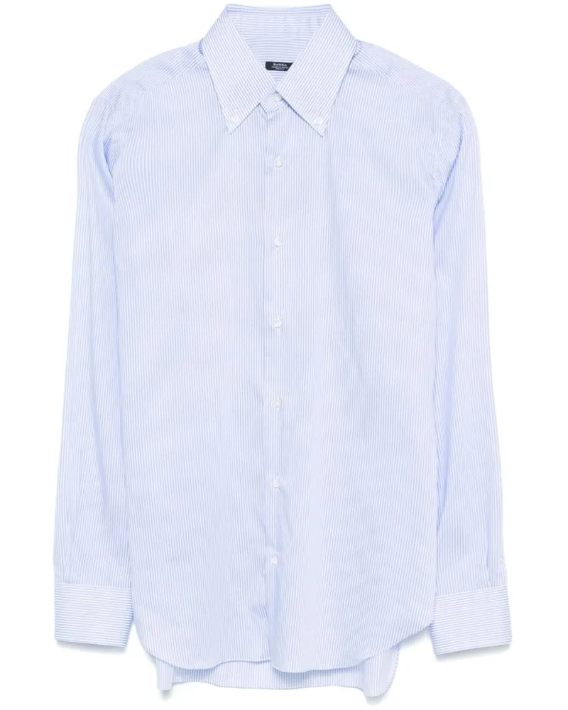 BARBA Gestreiftes Hemd - Blau Blau